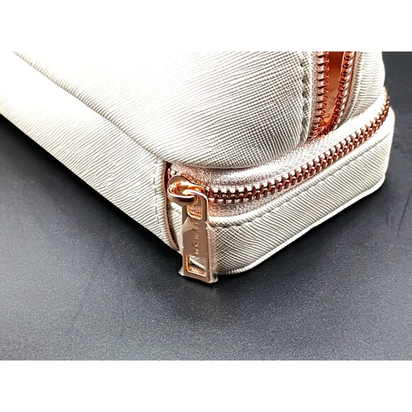 Monat Cosmetic Bag with Travel Jewelry Case Makeup Mirror Pink Rose Gold NWOT - Picture 5 of 10